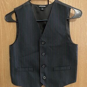 Kids Black Striped Vest